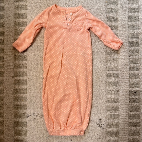 Peach Polka Dots Sleep Gown - Picture 2 of 4